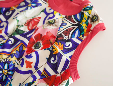 Dolce &amp; Gabbana Flerfarvet Majolica Blomster Rund Hals Tanktop