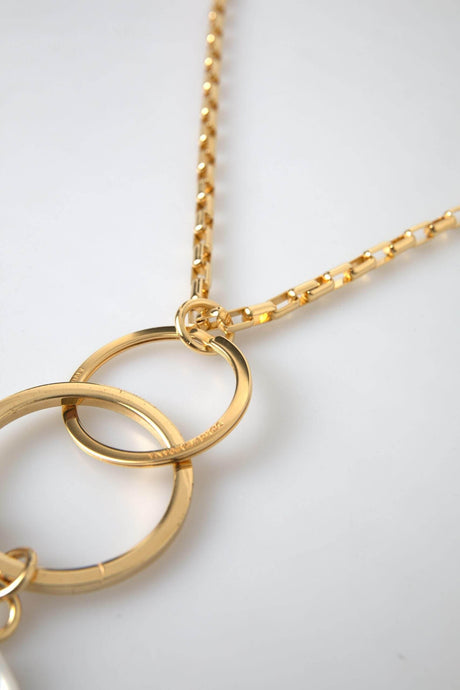 Dolce & Gabbana Chic Gold Charm Chain Necklace - Hilstor