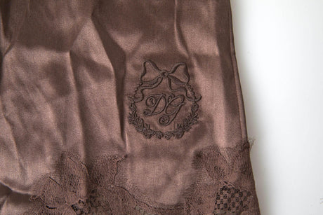 Dolce & Gabbana Silk Blend Camisole Top in Brown - Hilstor