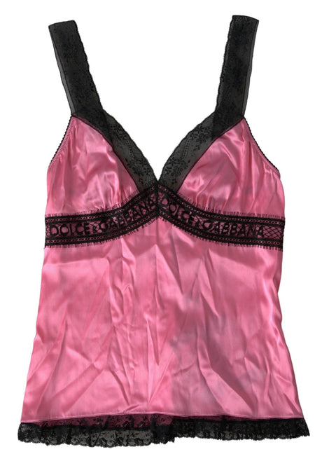 Dolce & Gabbana Silken Charm Pink Camisole - Hilstor