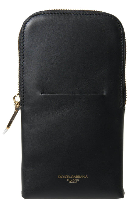 Dolce & Gabbana Elegant Leather Wristlet Clutch - Hilstor