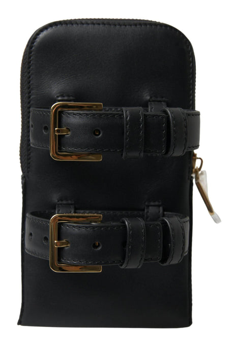Dolce & Gabbana Elegant Leather Wristlet Clutch - Hilstor