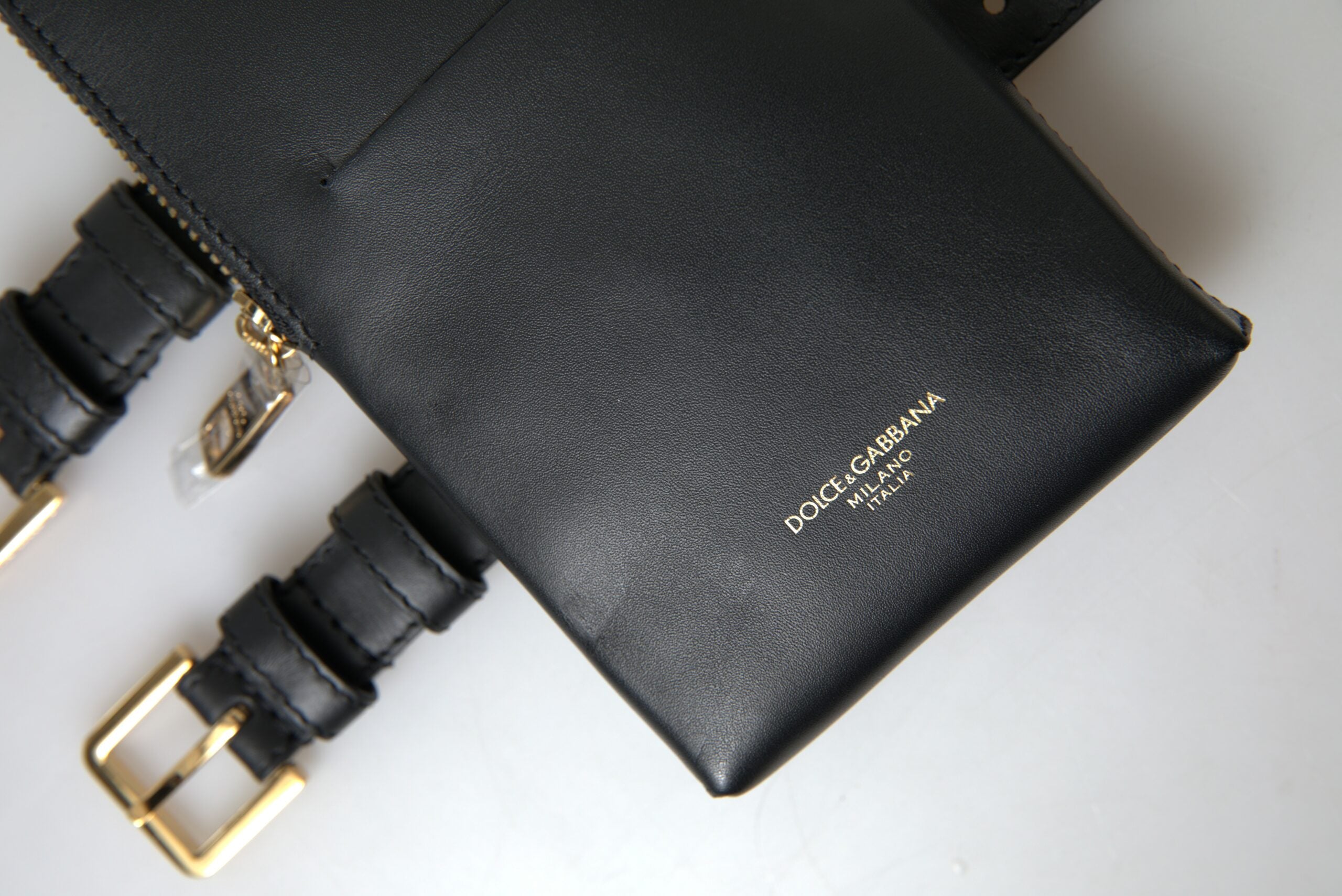 Dolce & Gabbana Elegant læderarmbåndsclutch
