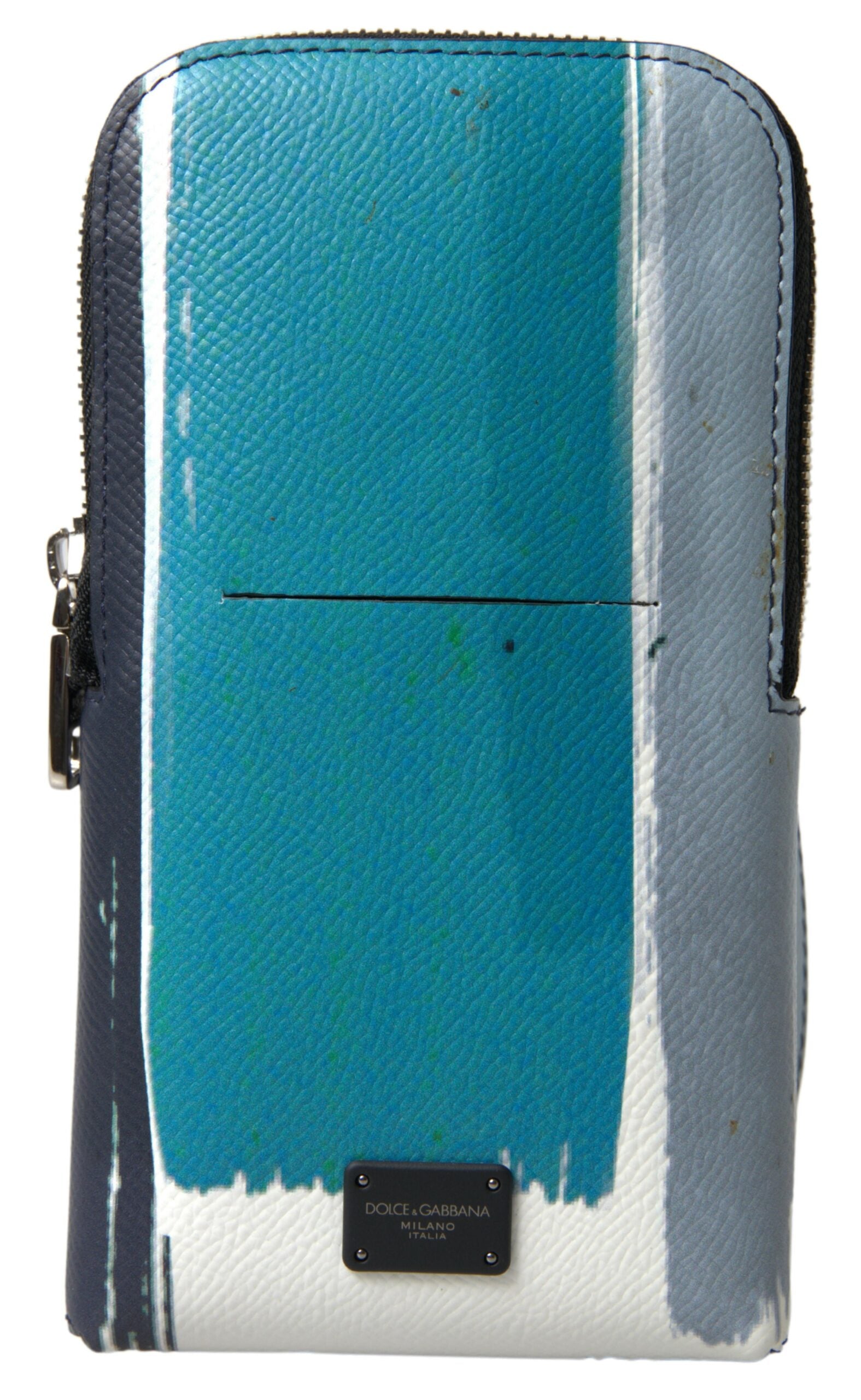 Dolce &amp; Gabbana Blå Læderpung Crossbody Sling Telefontaske Unisex