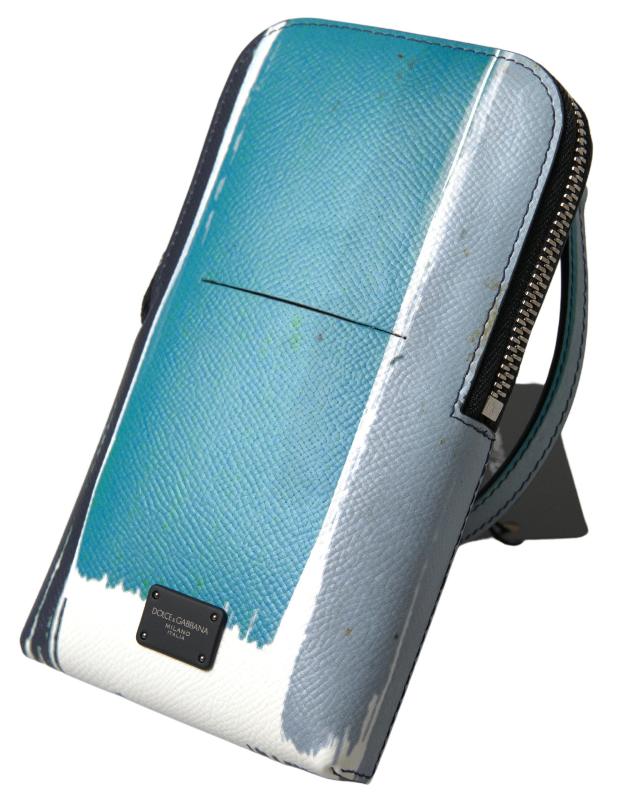 Dolce &amp; Gabbana Blå Læderpung Crossbody Sling Telefontaske Unisex