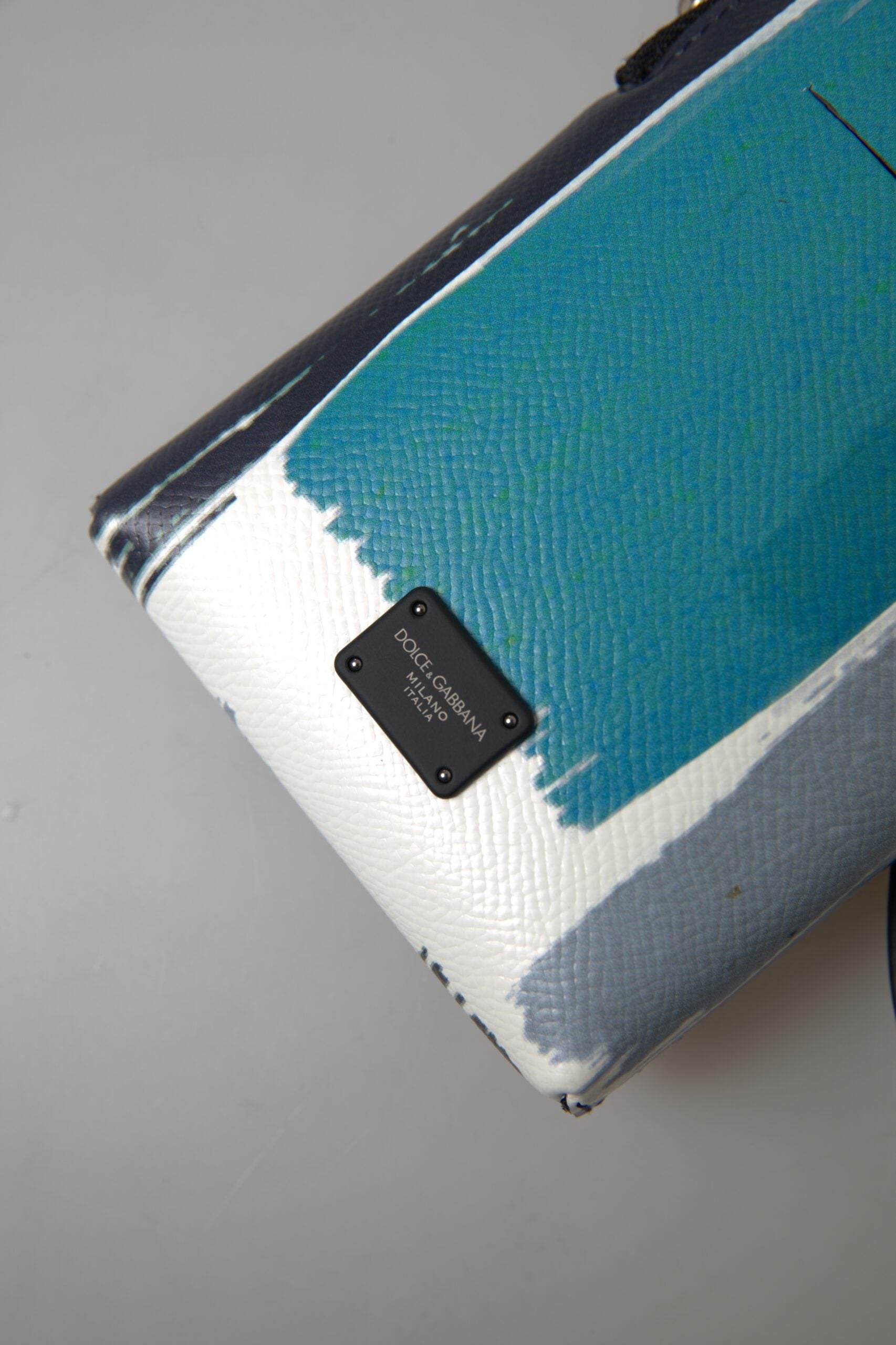 Dolce &amp; Gabbana Blå Læderpung Crossbody Sling Telefontaske Unisex