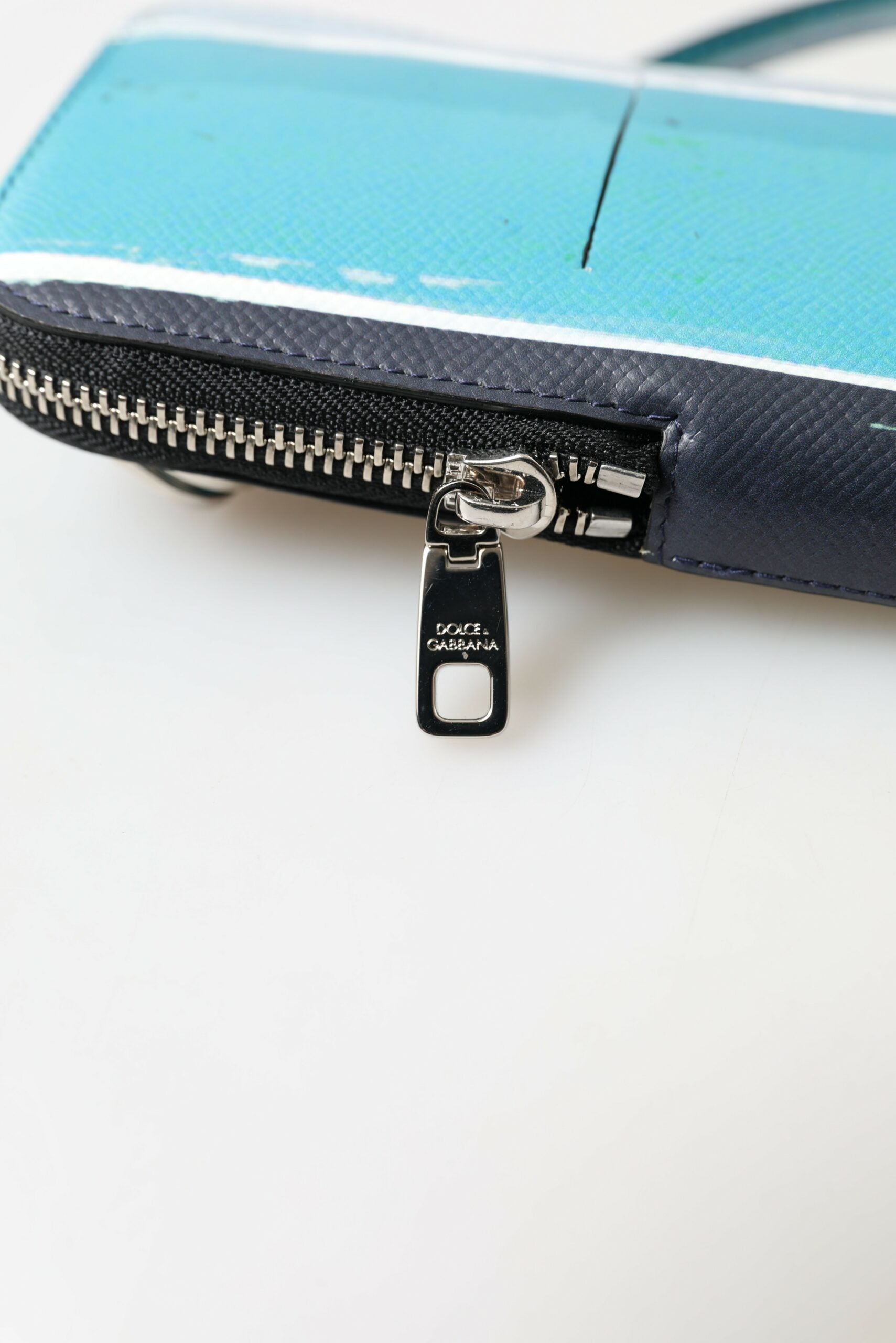 Dolce &amp; Gabbana Blå Læderpung Crossbody Sling Telefontaske Unisex