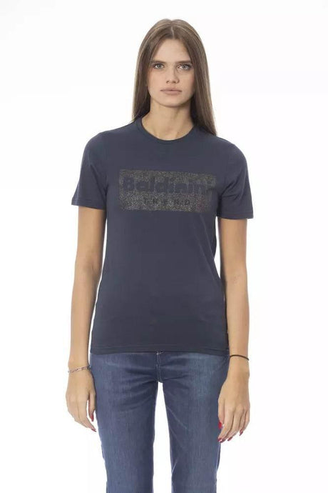 Baldinini Trend Blue Cotton Women T-Shirt - Hilstor