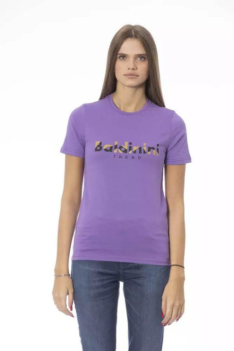 Baldinini Trend Purple Cotton Women T-Shirt - Hilstor