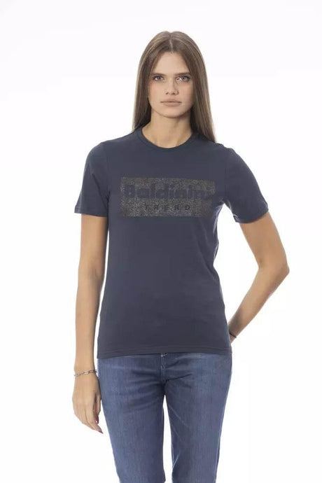 Baldinini Trend Blue Cotton Women T-Shirt - Hilstor