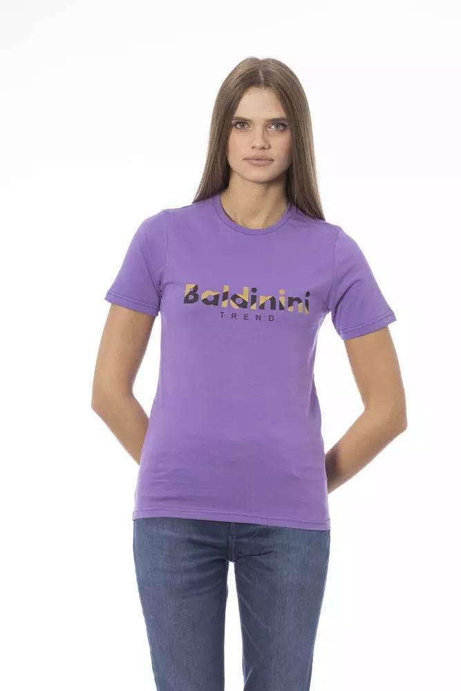Baldinini Trend Purple Cotton Women T-Shirt - Hilstor