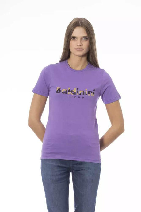 Baldinini Trend Purple Cotton Women T-Shirt - Hilstor