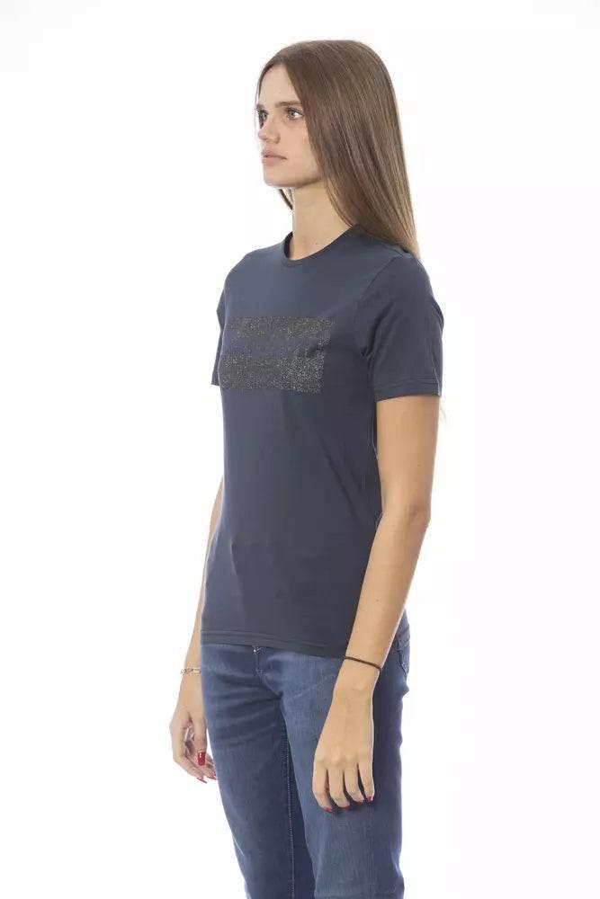 Baldinini Trend Blue Cotton Women T-Shirt - Hilstor