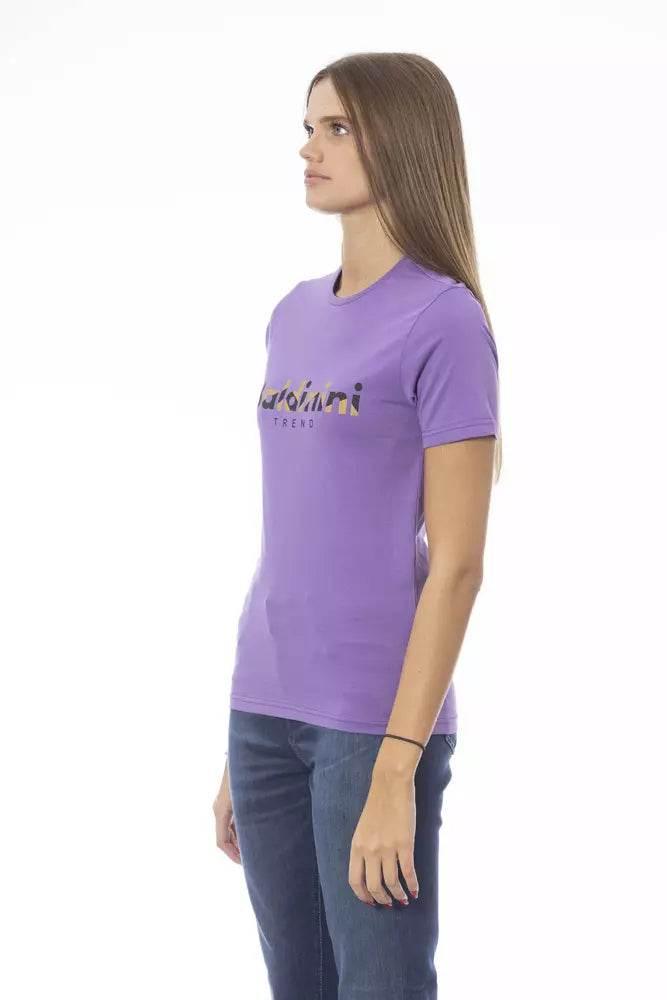 Baldinini Trend Purple Cotton Women T-Shirt - Hilstor
