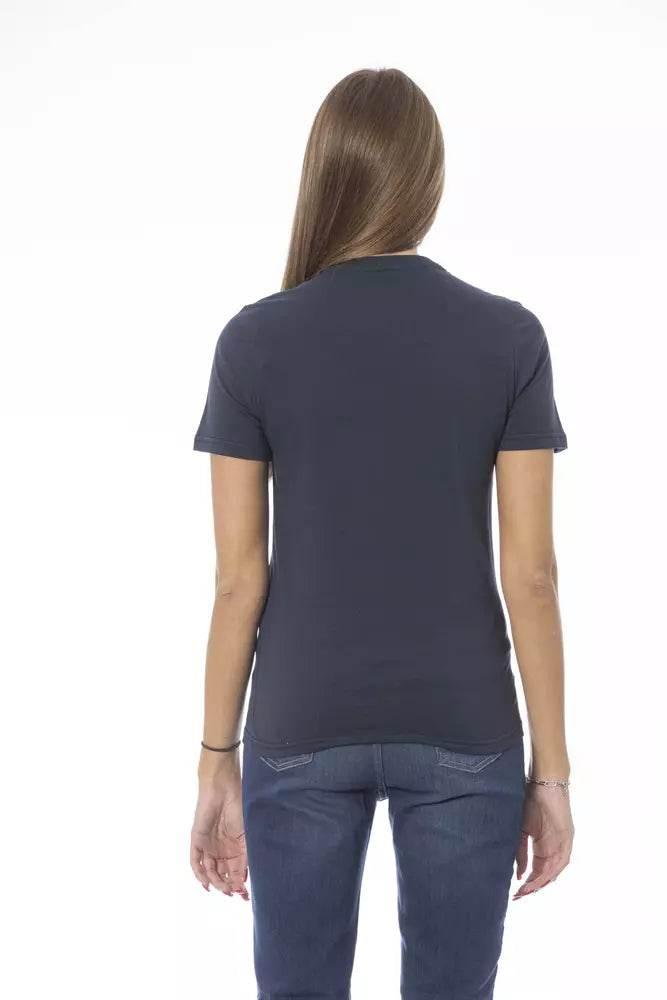 Baldinini Trend Blue Cotton Women T-Shirt - Hilstor