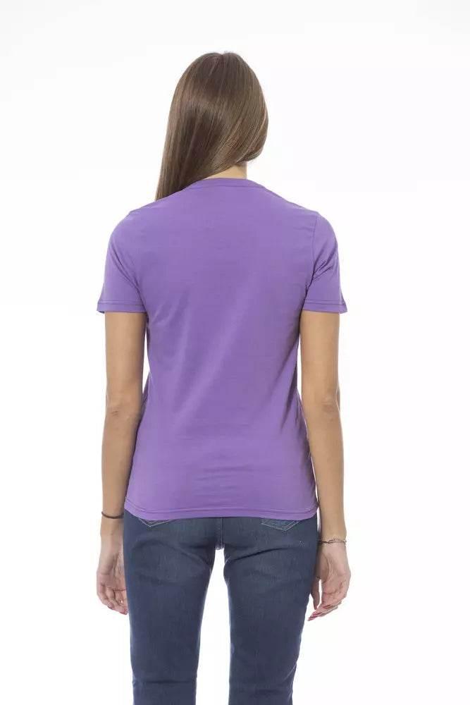 Baldinini Trend Purple Cotton Women T-Shirt - Hilstor