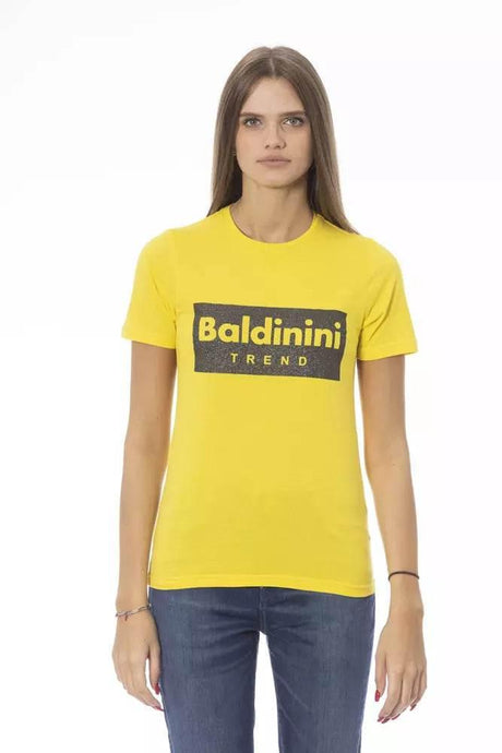 Baldinini Trend Yellow Cotton Women T-Shirt - Hilstor