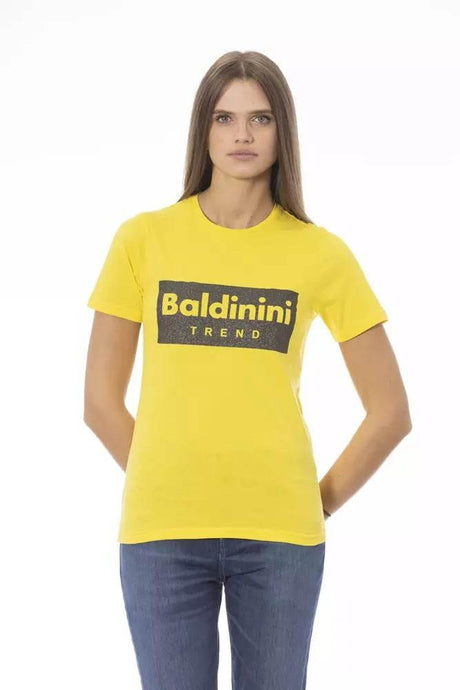 Baldinini Trend Yellow Cotton Women T-Shirt - Hilstor
