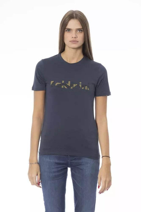 Baldinini Trend Blue Cotton Women T-Shirt - Hilstor