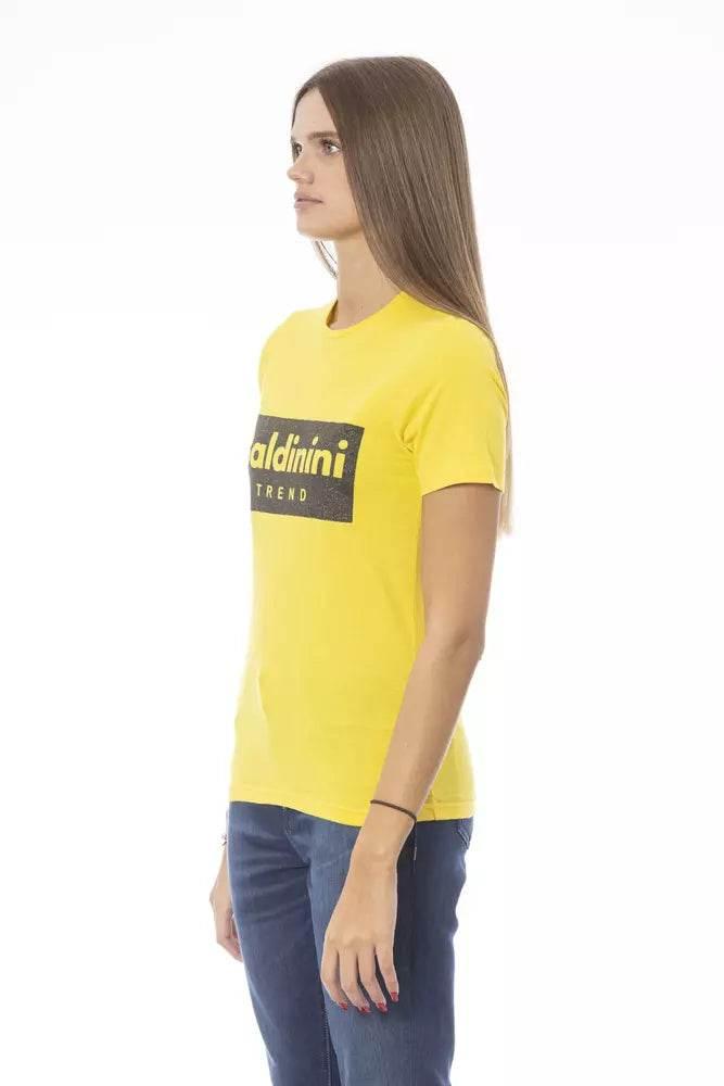 Baldinini Trend Yellow Cotton Women T-Shirt - Hilstor