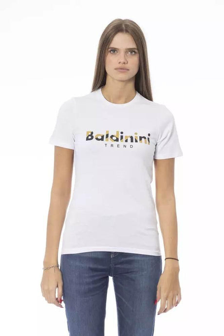 Baldinini Trend White Cotton Women T-Shirt - Hilstor