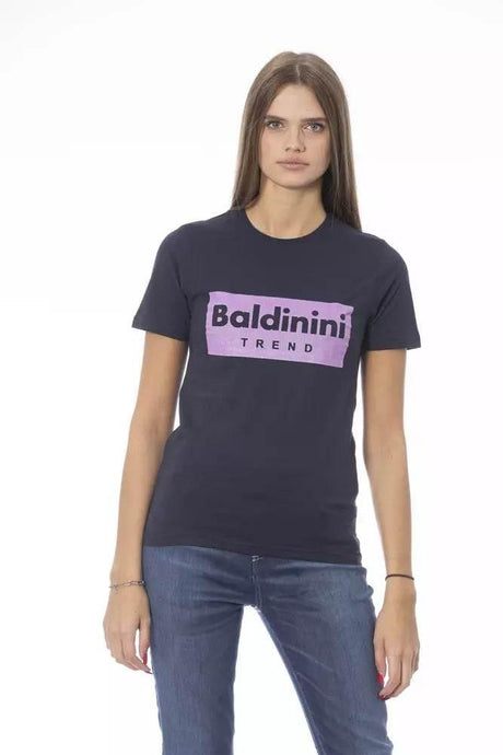 Baldinini Trend Blue Cotton Women T-Shirt - Hilstor