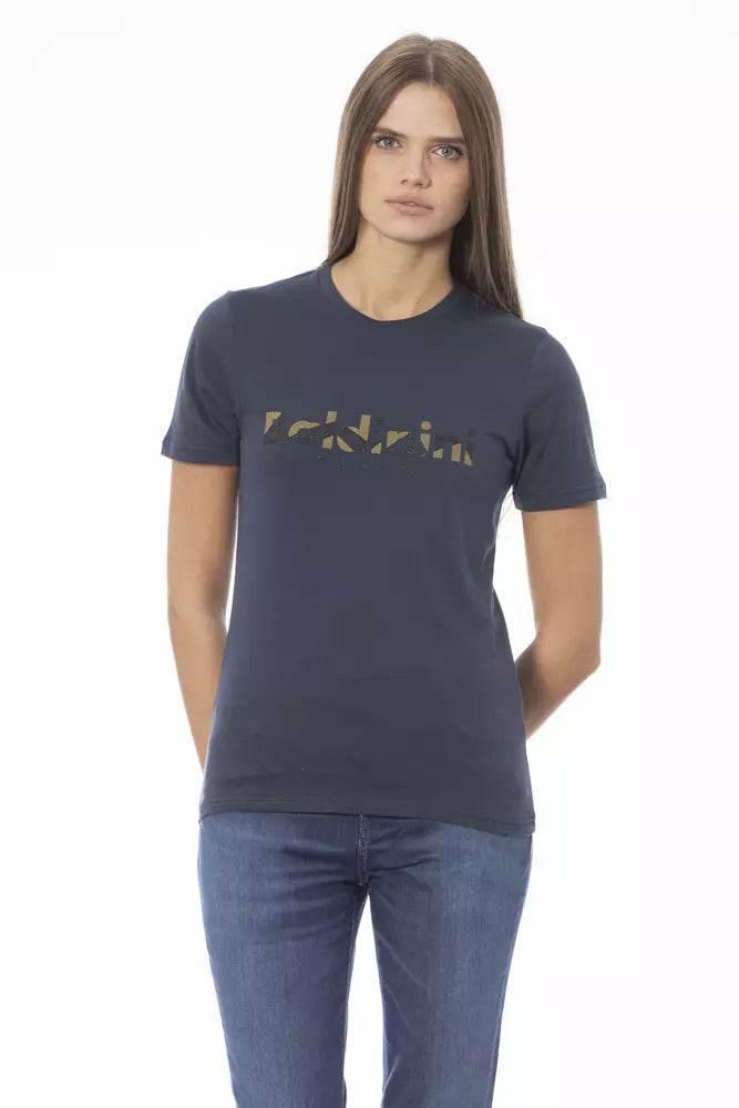 Baldinini Trend Blue Cotton Women T-Shirt - Hilstor