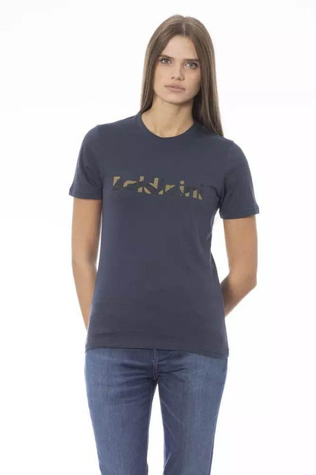 Baldinini Trend Blue Cotton Women T-Shirt - Hilstor