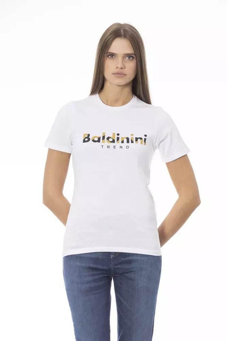 Baldinini Trend White Cotton Women T-Shirt - Hilstor