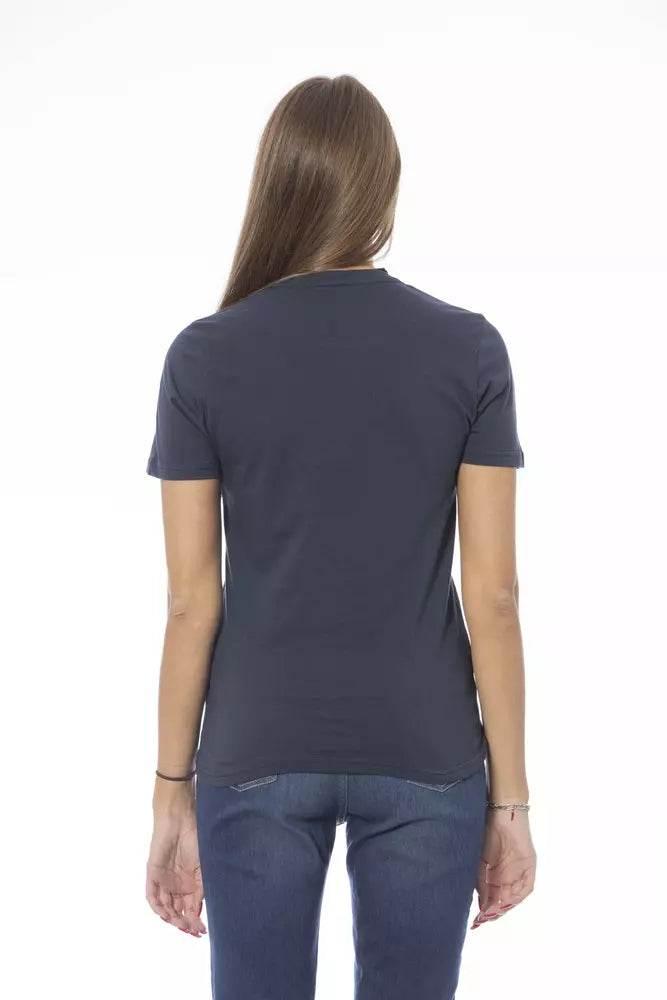Baldinini Trend Blue Cotton Women T-Shirt - Hilstor