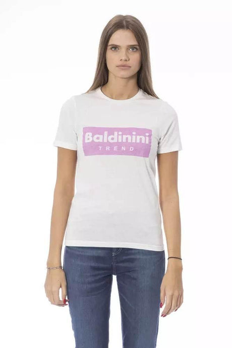 Baldinini Trend White Cotton Women T-Shirt - Hilstor