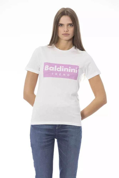Baldinini Trend White Cotton Women T-Shirt - Hilstor