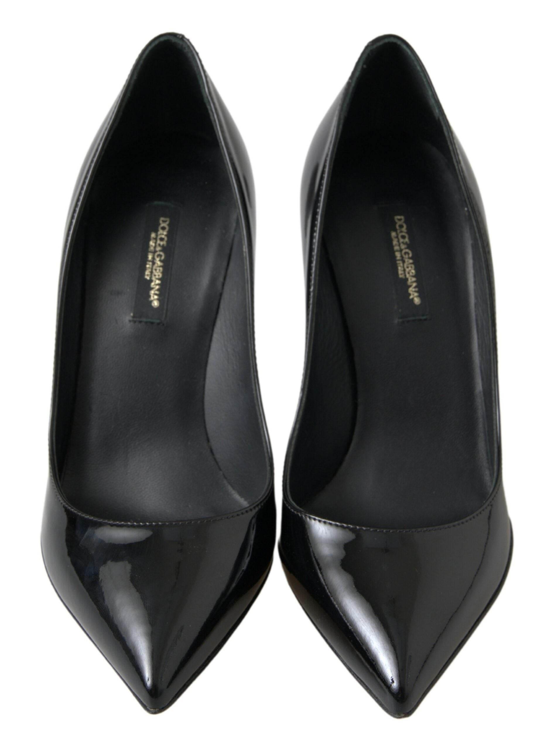 Dolce & Gabbana Elegant Patent Leather Heels Pumps - Hilstor