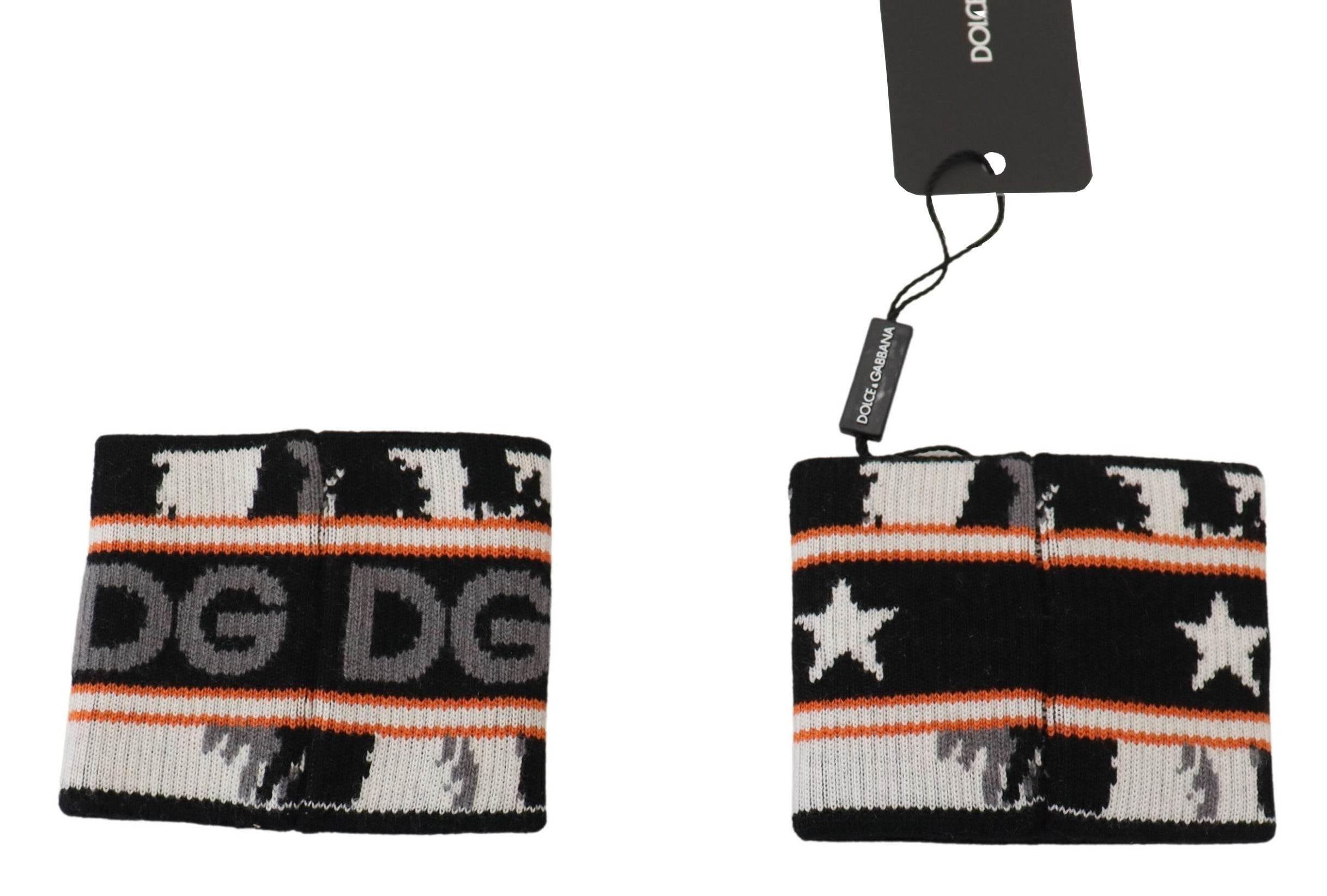 Dolce & Gabbana Elegant Wool-Cashmere DG Queen Wrist Wrap - Hilstor