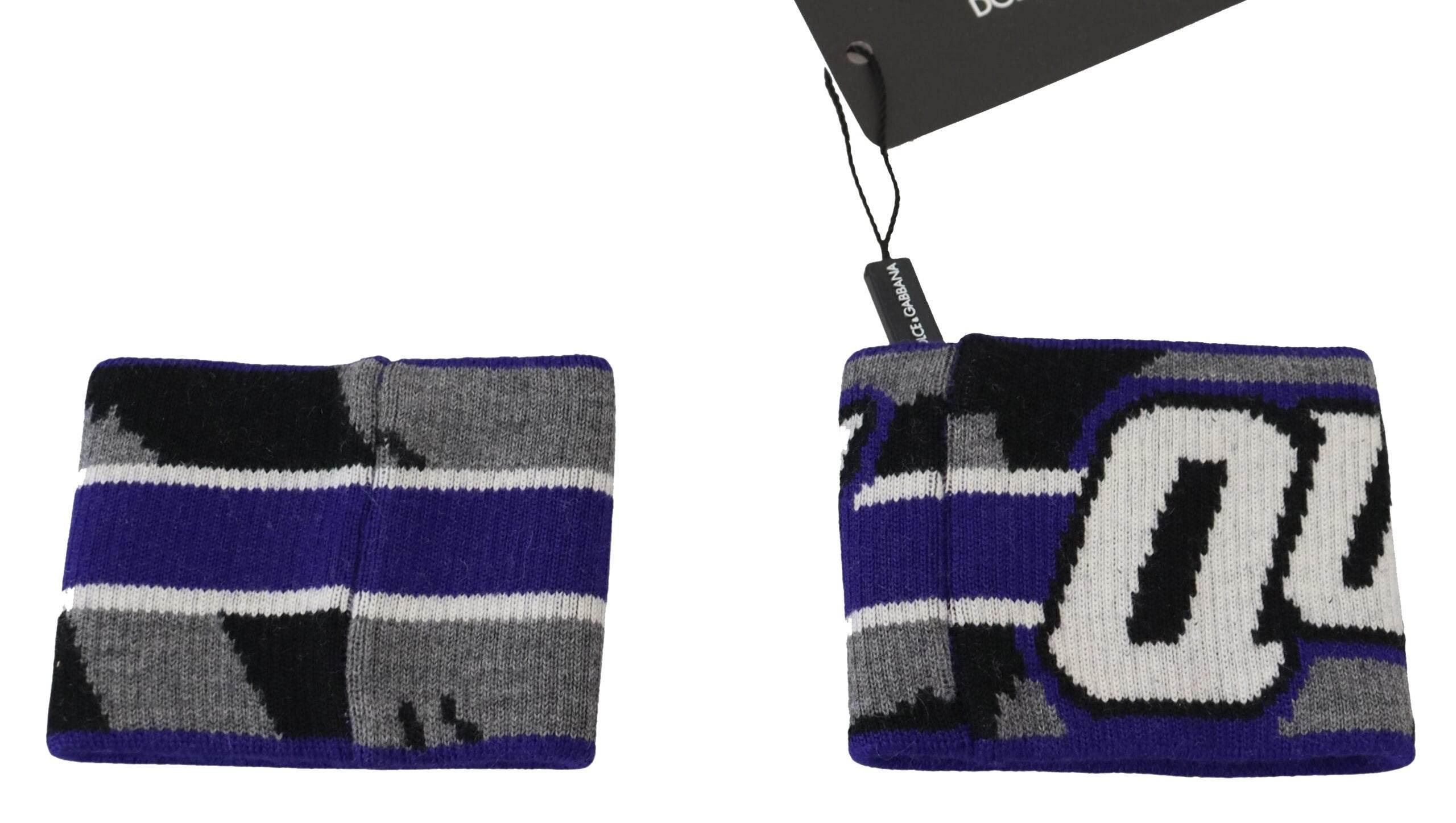 Dolce & Gabbana Regal Purple Wool Wrist Wrap - Hilstor