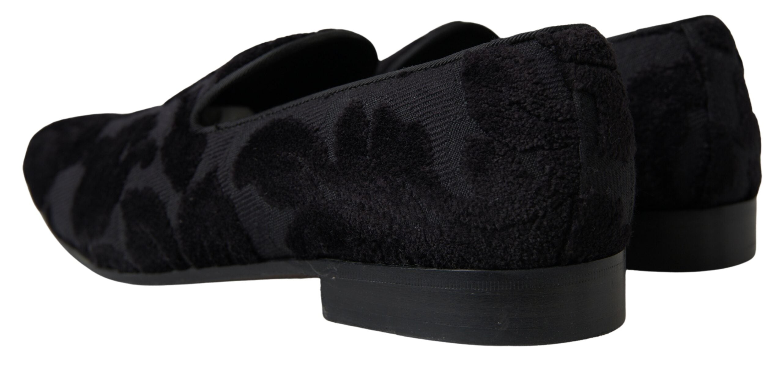 Dolce &amp; Gabbana Sorte Brokade Loafers Formelle Sko