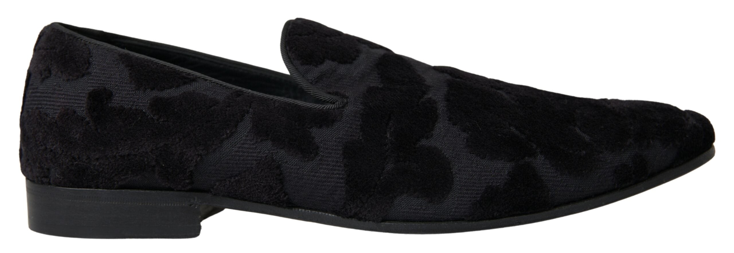 Dolce &amp; Gabbana Sorte Brokade Loafers Formelle Sko