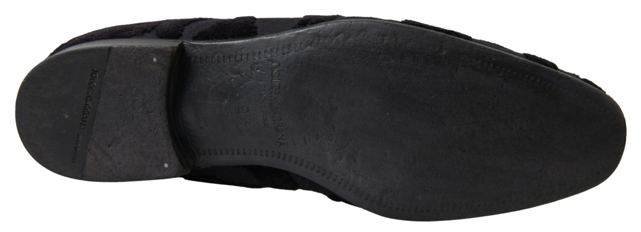 Dolce &amp; Gabbana Sorte Brokade Loafers Formelle Sko