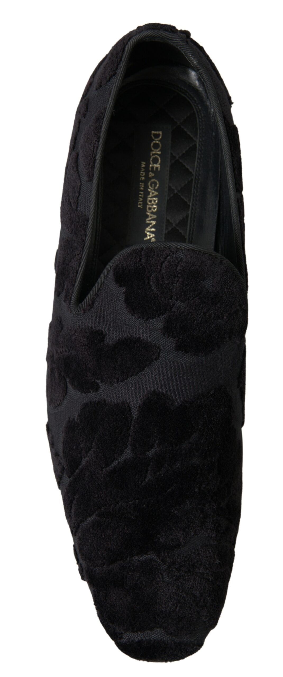 Dolce &amp; Gabbana Sorte Brokade Loafers Formelle Sko