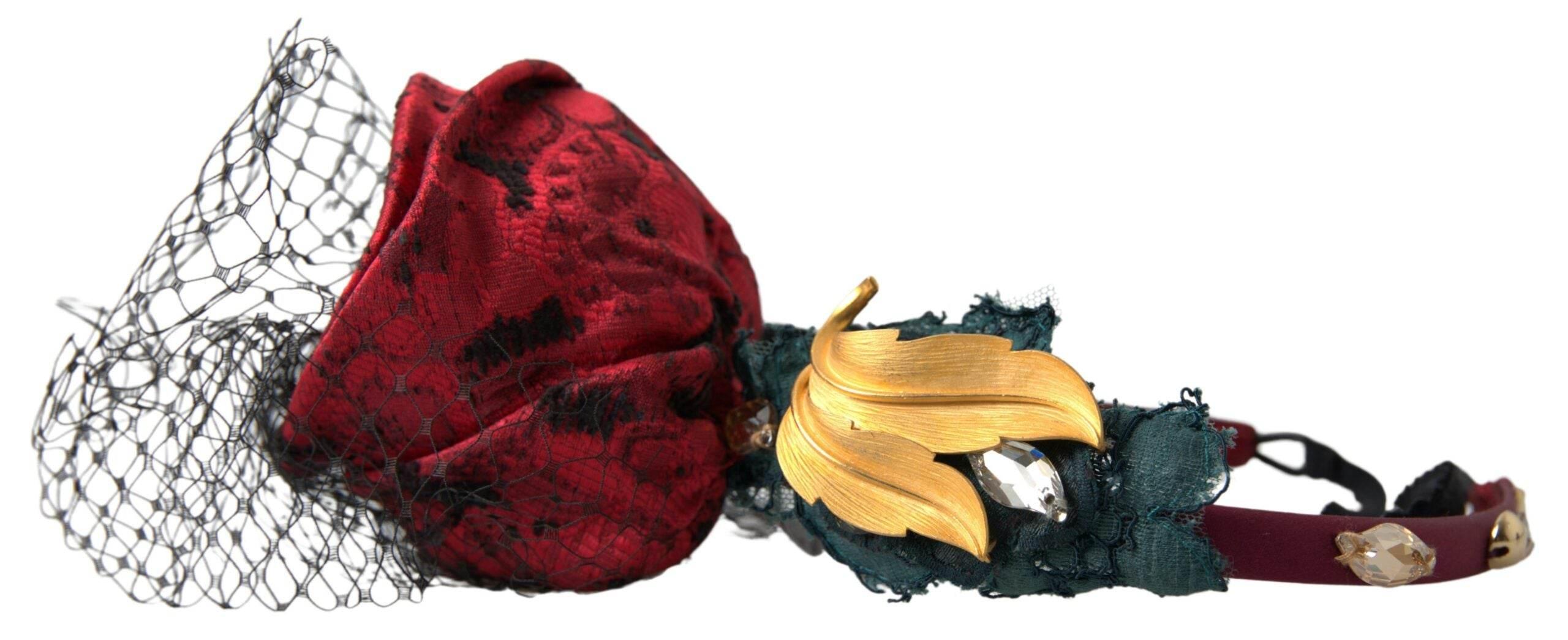 Dolce & Gabbana Enchanted Rose Crystal Headband Diadem - Hilstor