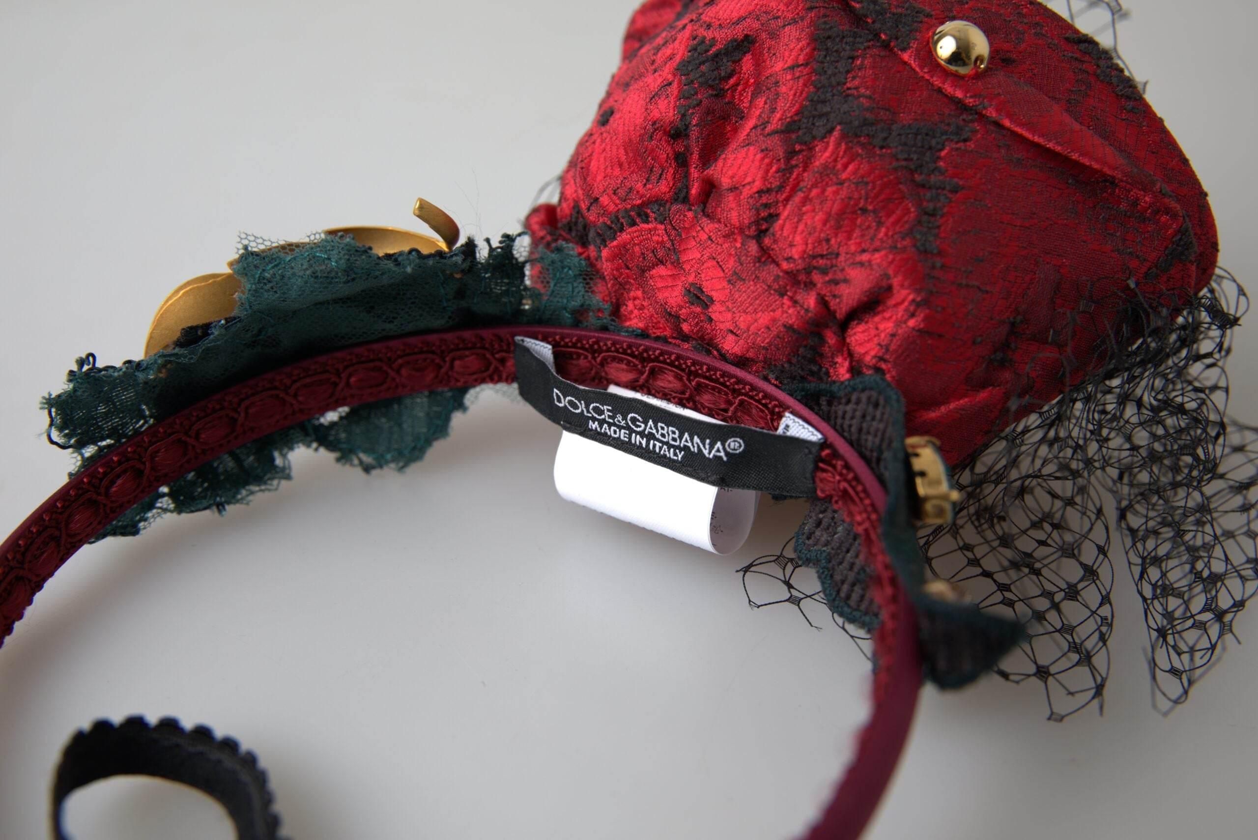 Dolce & Gabbana Enchanted Rose Crystal Headband Diadem - Hilstor