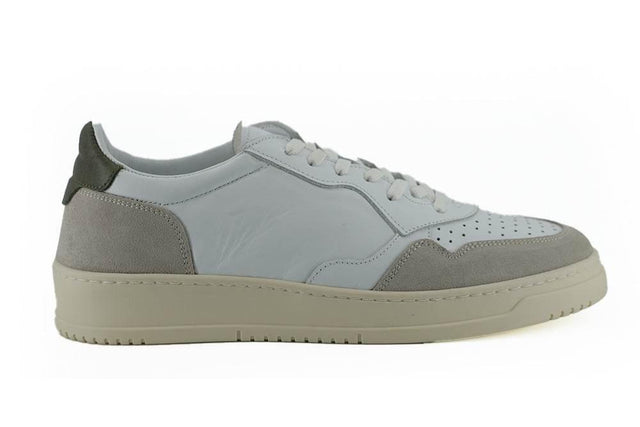 Saxone of Scotland Elegant White Leather Sneakers - Hilstor