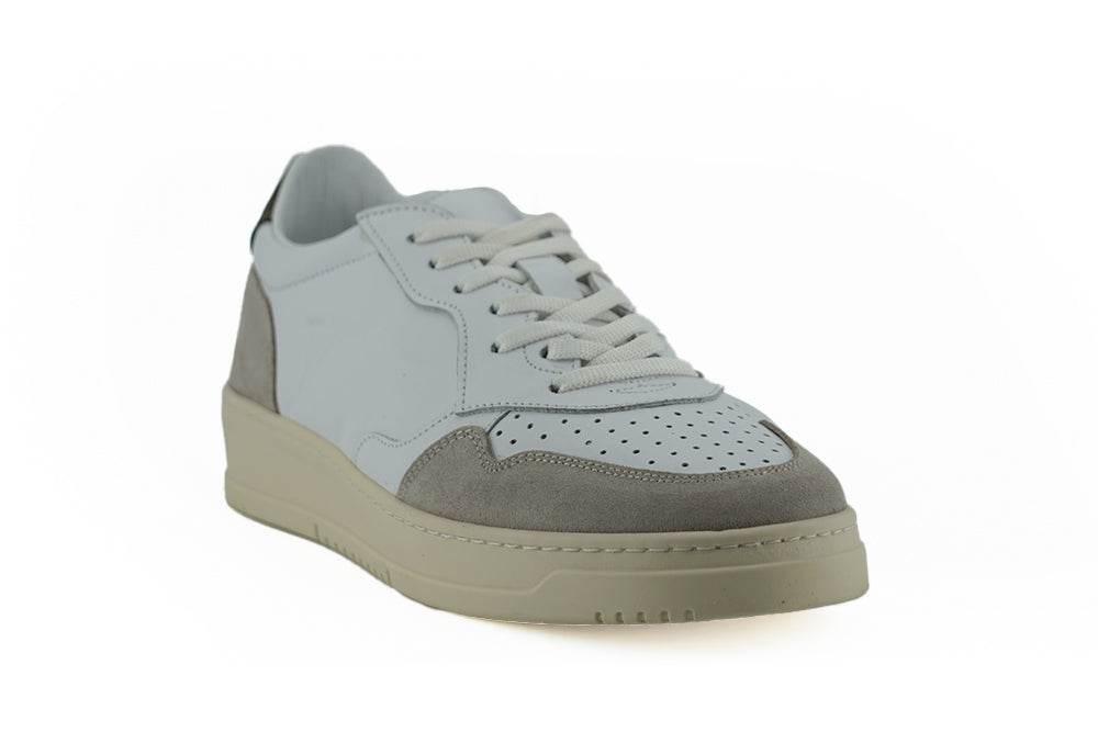 Saxone of Scotland Elegant White Leather Sneakers - Hilstor