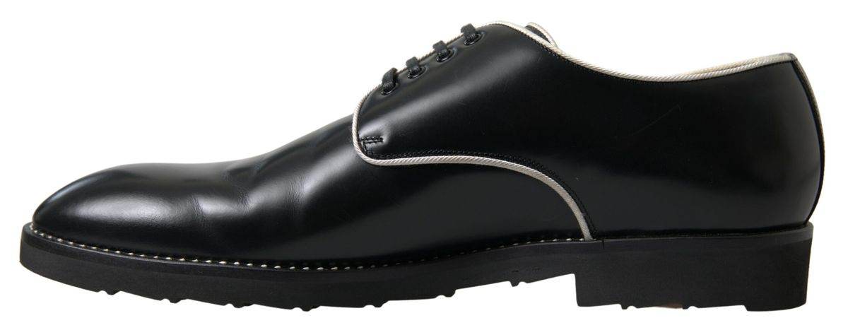 Dolce & Gabbana Elegant Black and White Formal Men's Shoes - Hilstor
