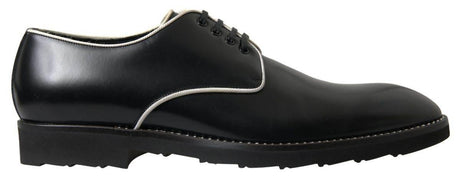 Dolce & Gabbana Elegant Black and White Formal Men's Shoes - Hilstor