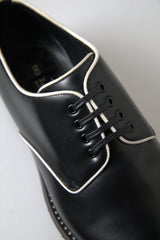 Dolce & Gabbana Elegant Black and White Formal Men's Shoes - Hilstor