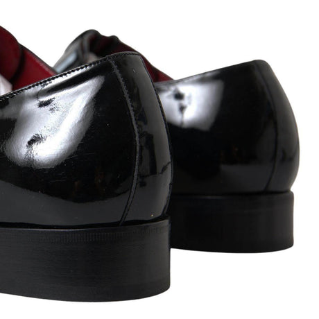 Dolce & Gabbana Elegant Black Patent Leather Formal Men's Shoes - Hilstor