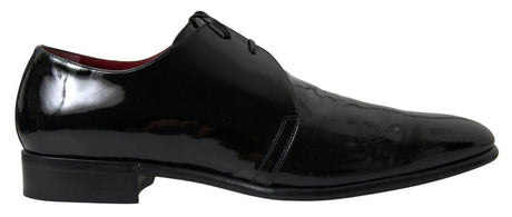 Dolce & Gabbana Elegant Black Patent Leather Formal Men's Shoes - Hilstor