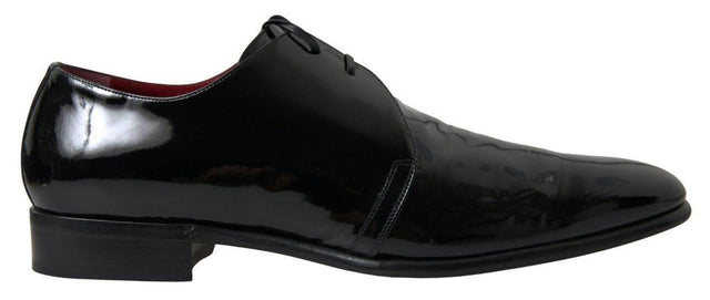Dolce & Gabbana Elegant Black Patent Leather Formal Men's Shoes - Hilstor