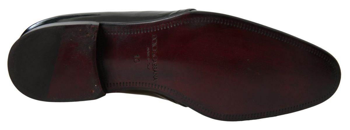 Dolce & Gabbana Elegant Black Patent Leather Formal Men's Shoes - Hilstor